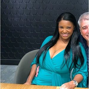 Eliza J knee length dress in a light emerald green.